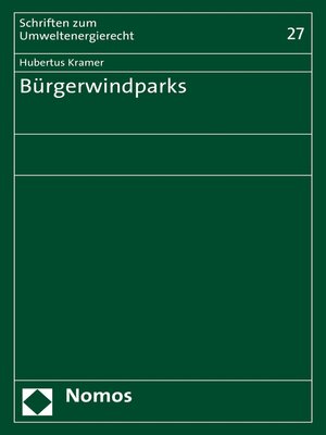 cover image of Bürgerwindparks